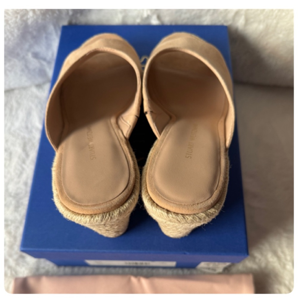 STUART WEITZMAN WONDA ESPADRILLE WEDGE SANDAL SIZE 6 1/2 NWT - Picture 13 of 16